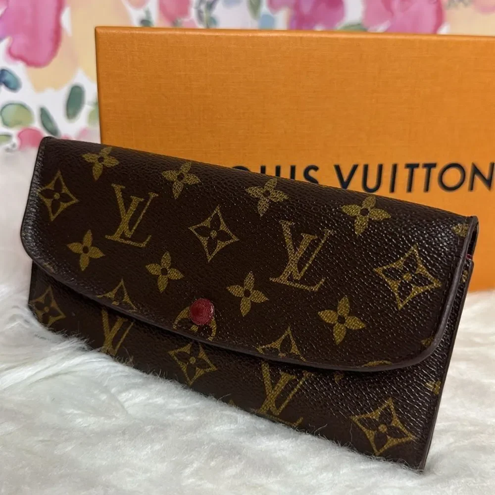 💯Authentic Louis Vuitton Emilie Monogram Long Wallet🍀